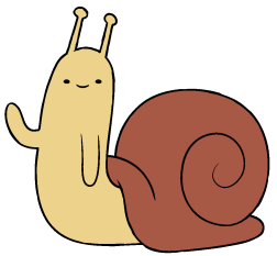 A giant snail waving